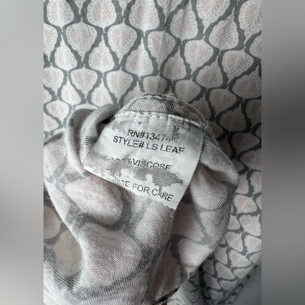 Wildfang Leaf Patterned Button Down Long Sleeve - image 5